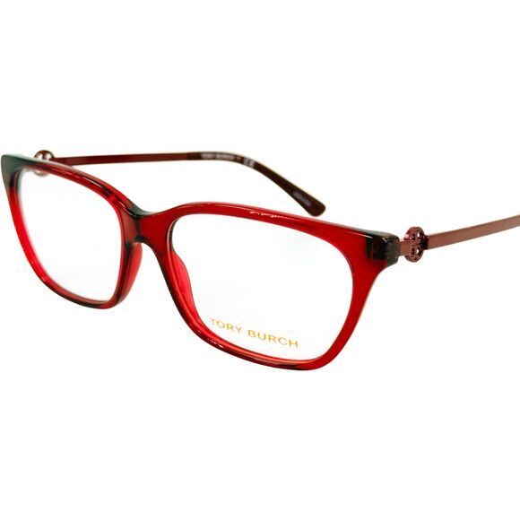 Tory Burch TY2107 Womens Plastic Eyeglass Frame 1801 Transparent Red 52-15 main image 6